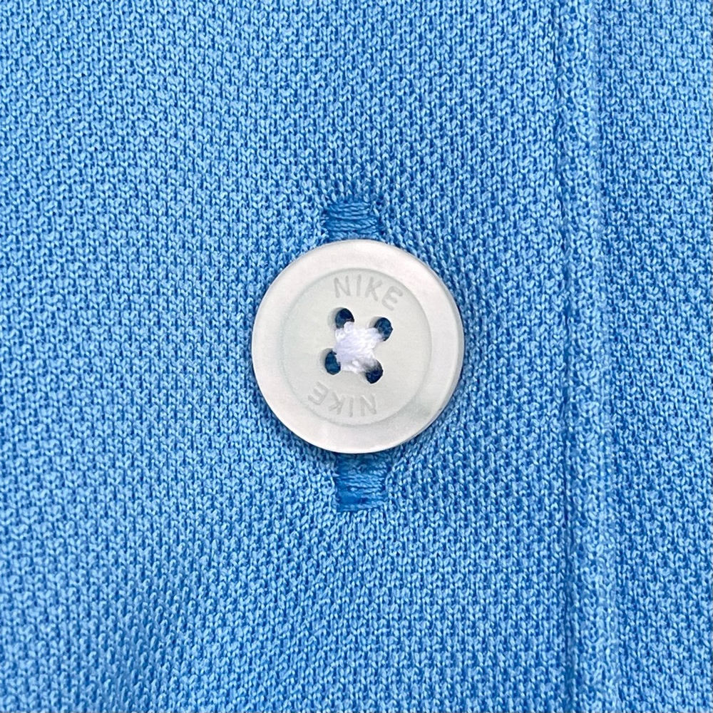 Nike Golf Polo Shirt Ladies  S Dri Fit Technology Logo Blue Standard Fit - Picture 9 of 14